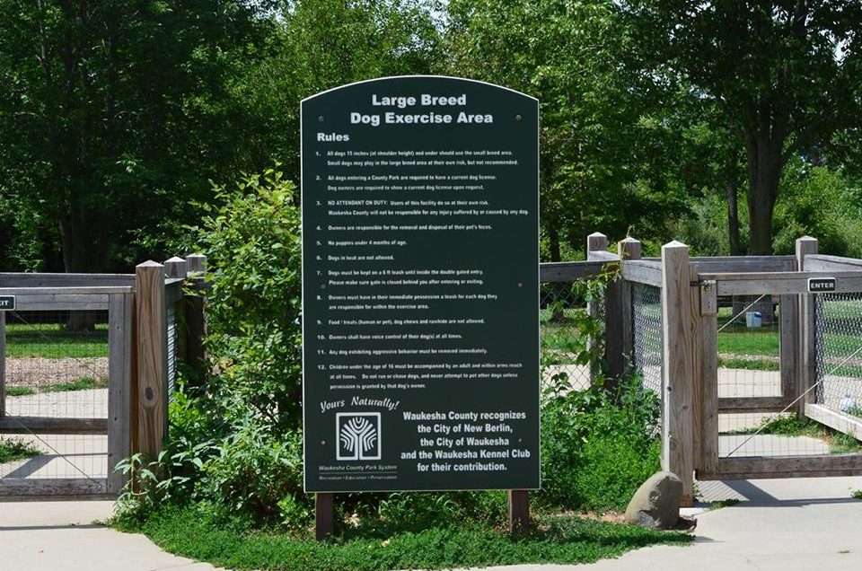 Waukesha County Parks Dog Exercise Areas, WI