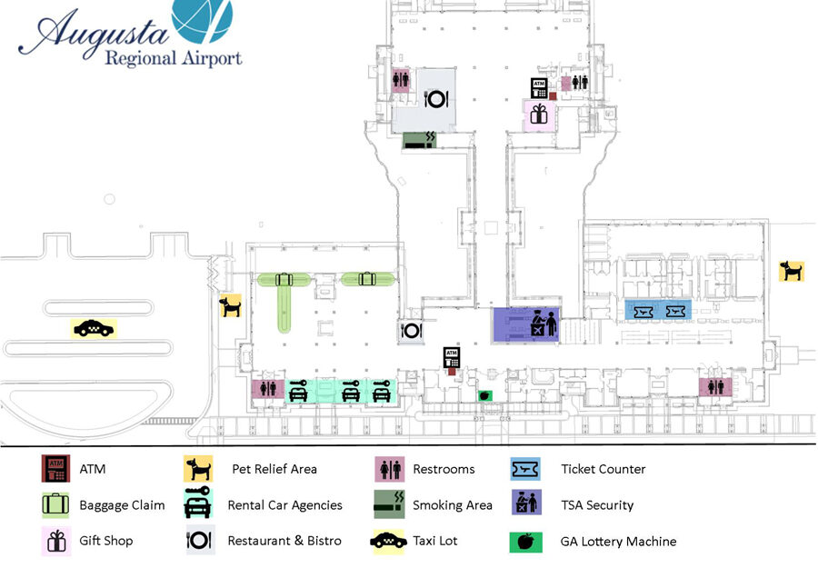 Augusta Regional Airport (AGS) Pet Relief Areas