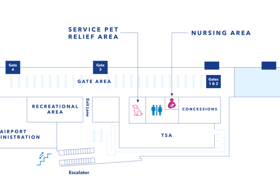 Brownsville South Padre Island International Airport (BRO) Pet Relief Areas